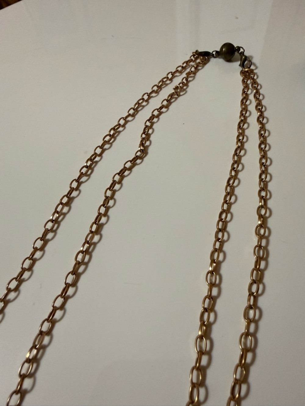 Katia Designs Layered Chain Necklace with Quartz pendant BRAND NEW - Picture 9 of 10